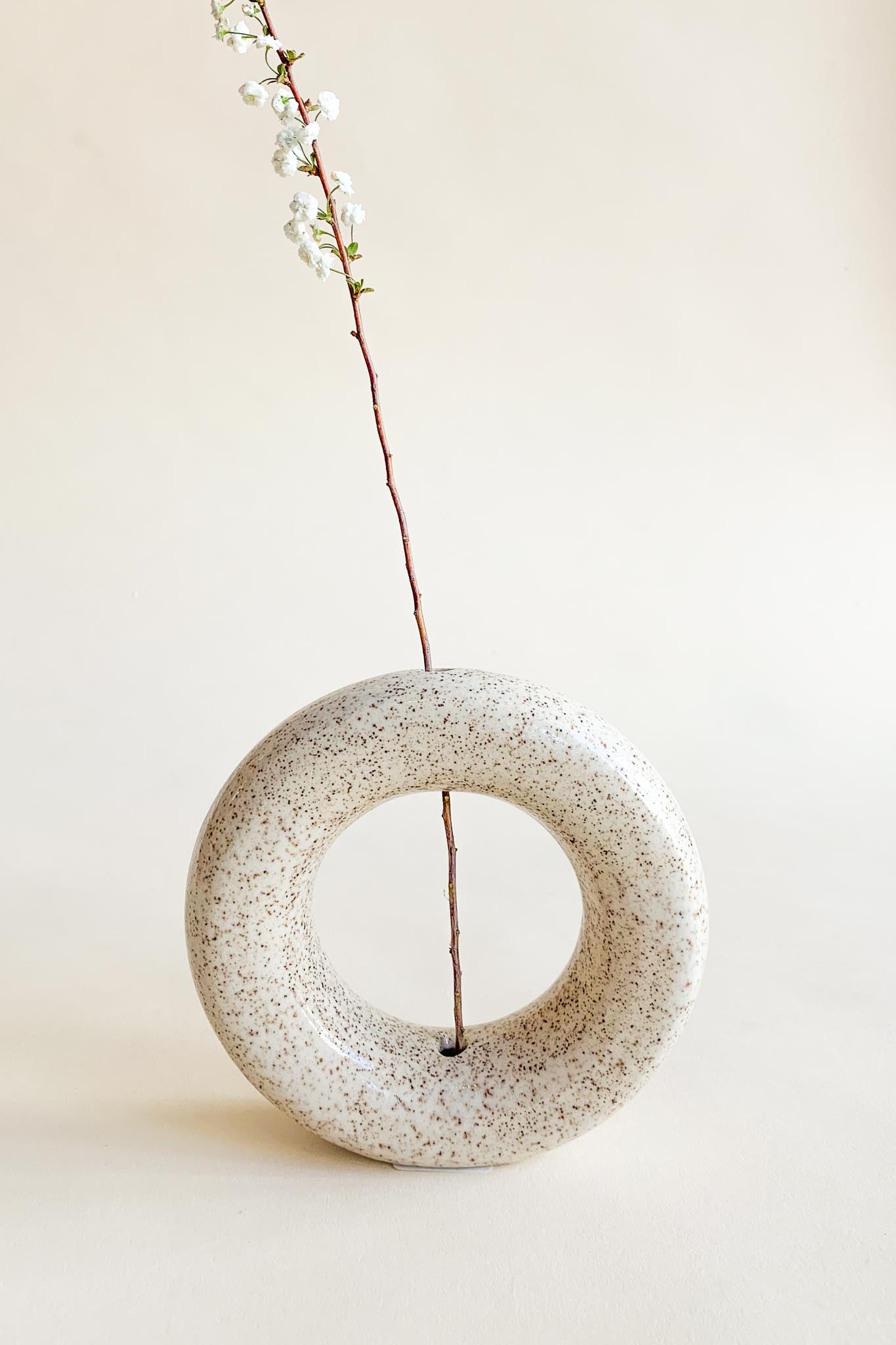 Ceramic Donut Bud Vase