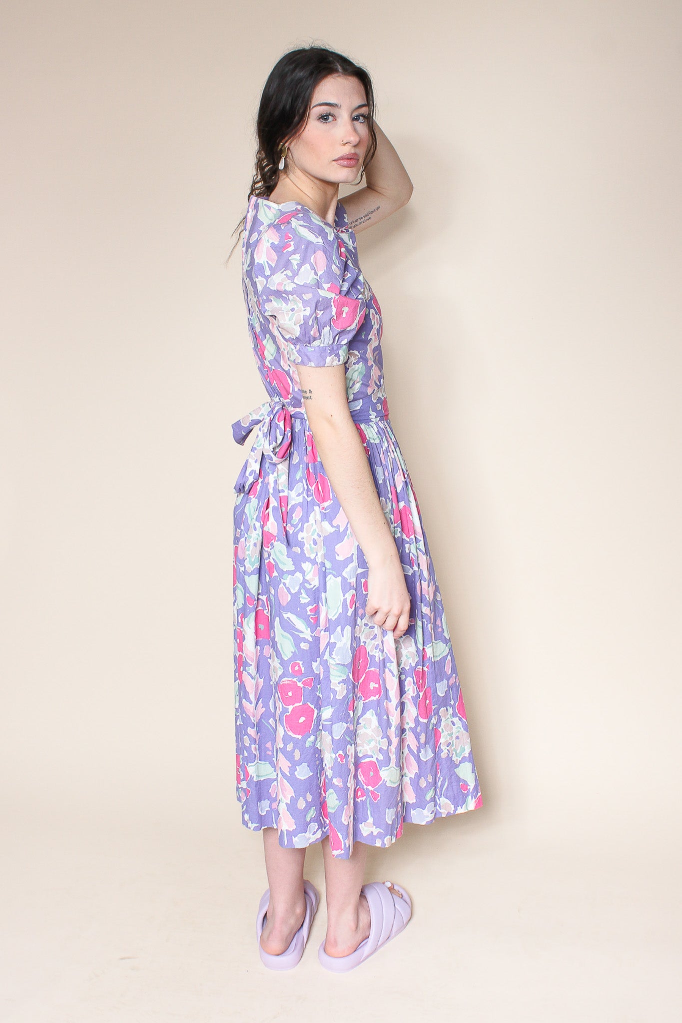 Vintage Lilac Laura Ashley Dress Size S