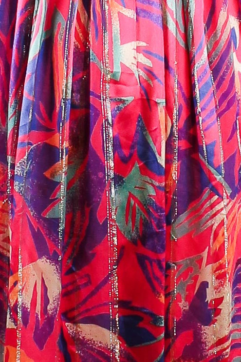 Vintage Morton Myles Fuchsia Silk Dress Size S